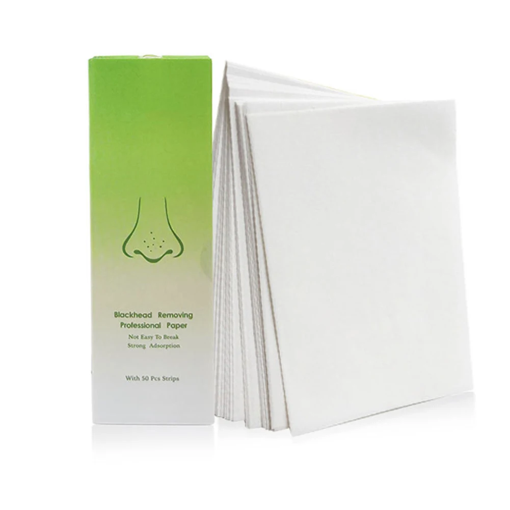 50pcs/set Cleansing Paper Oil Control Absorb Facial Cleanser Acne