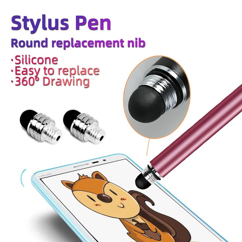 Stylus Pen Replacement Nib Universal Capacitive Touch Pen Tip Pencil Replace Plug Phone Tablet Stylus Head Accessories stylus pen ipad stylus touch screen stylus pencil nib stylus pen tip pencil tips
