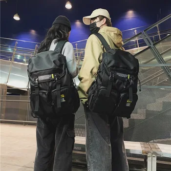 

Double Pocket Clamshell Buckle Shoulder Bag Couple Male and Female Student Bag Leisure Large Capacity Sports Backpack Bookbag