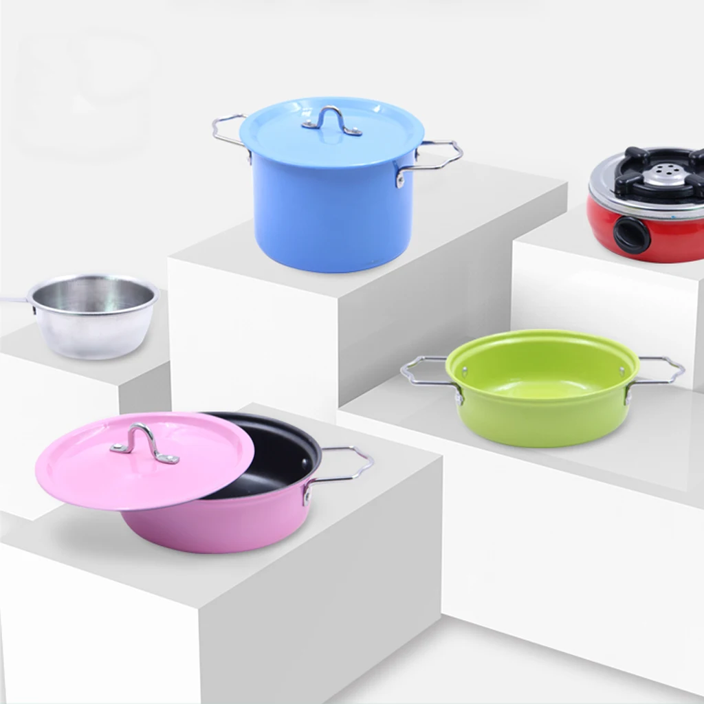 Kids Children Kitchen Pretend Play Toys Cooking Cookware Set Color 23pcs