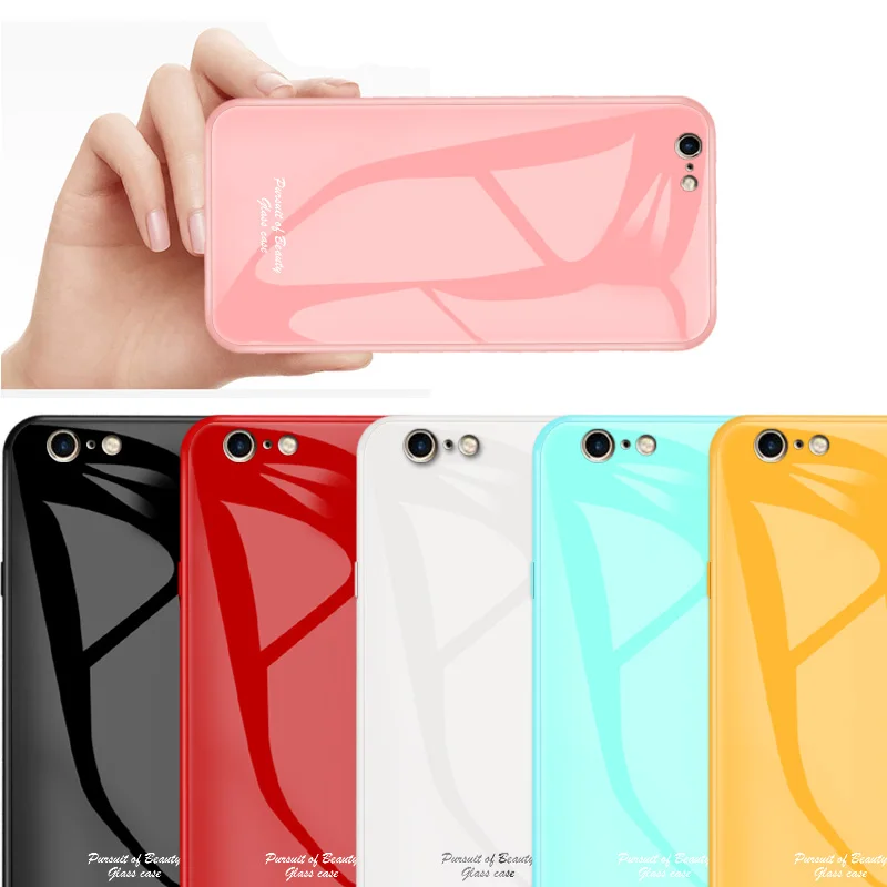 Macaron стеклянный чехол для Apple iPhone 6 Plus, Модный милый Противоударный задняя крышка для iPhone 6S Plus, задняя крышка для телефона