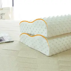Memory Foam медленный отскок Белая Подушка ортопедические массажный эффект латексная подушка для сна шеи боль мягкая подушка для боковые Шпалы
