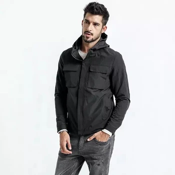 

Brand Jacket Coat Mens Warm Jackets Male Solid Color Stand Collar Zipper Thick Coats