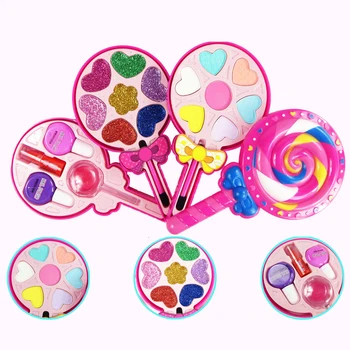 

Kid Makeup Box Set Toys Lollipop Dressing Cosmetics Girls Toy Plastic Safety Beauty Pretend Play Children Makeup Girl Game Gift