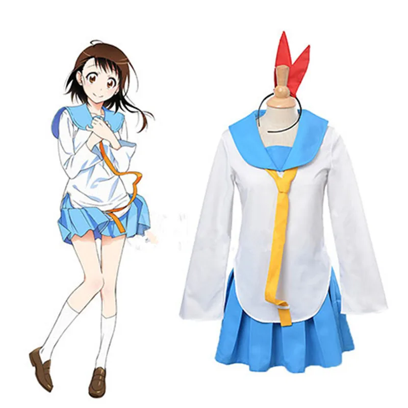 

Nisekoi Kirisaki Chitoge онодера косаки Косплей Костюм Школьная форма Хэллоуин