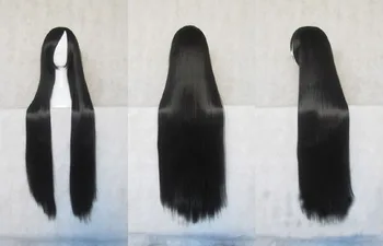 

K-ON ! K-ON ! Akiyama Mio Cosplay Wigs High-temperature Fiber Synthetic Hair 100cm/39 inches Long Straight Hair + free hair cap