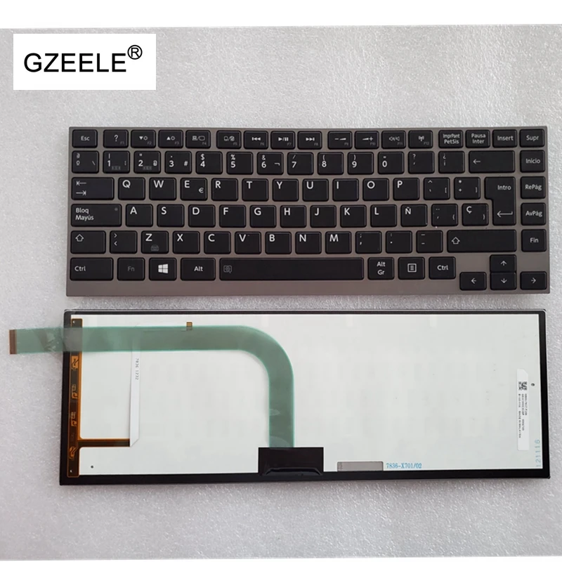 

Замена клавиатуры Клавиатура с подсветкой W30 для Toshiba Satellite W30T W35 SP AETI5L01010 новый испанский