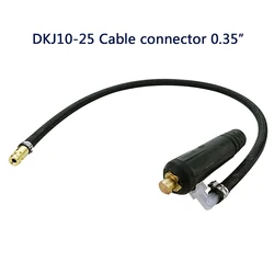 Connecteur de câble DKJ10 25 pour soudage TIG, 0.35 pouces 