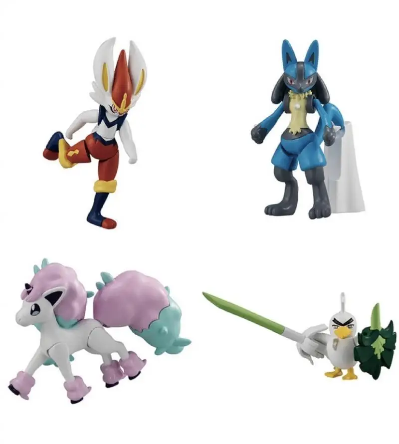 5-6 см покемон Lucario Ponyta Cinderace Аниме фигурки героев модель игрушки для детей |