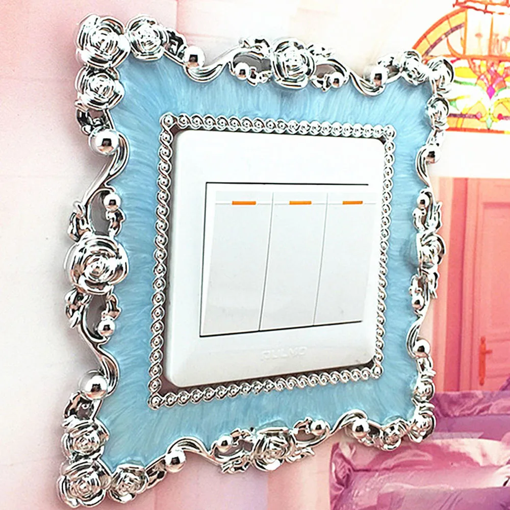 

Home Switch Cover Square Shape Switch Wall Light Socket Stickers Room Decoration Wall Sticker For Kids Room household adornment