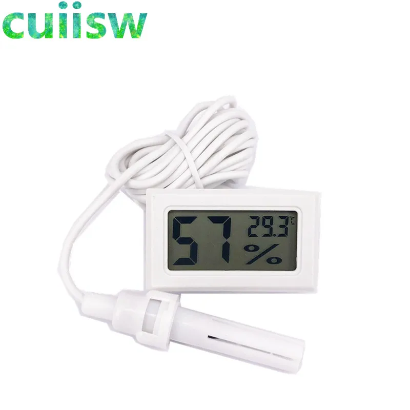 thermometer hygrometer Mini LCD Digital Thermometer Hygrometer Temperature Indoor Convenient Temperature Sensor Humidity Meter Gauge Instruments Cable
