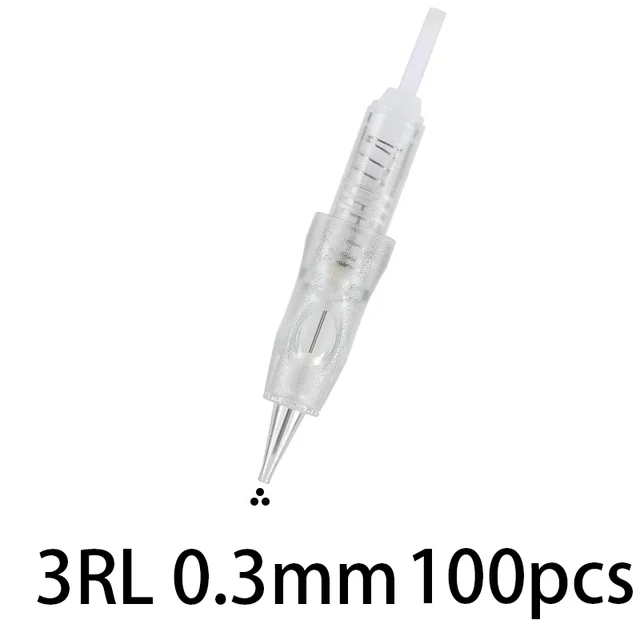 Professional Permanent Makeup Machine Tattoo Gun Eyebrow PMU Machine Pen For Up Eyebrows Eyeliner Lip Microblading Makeup Kit 3RL 0.3mm 100pcs