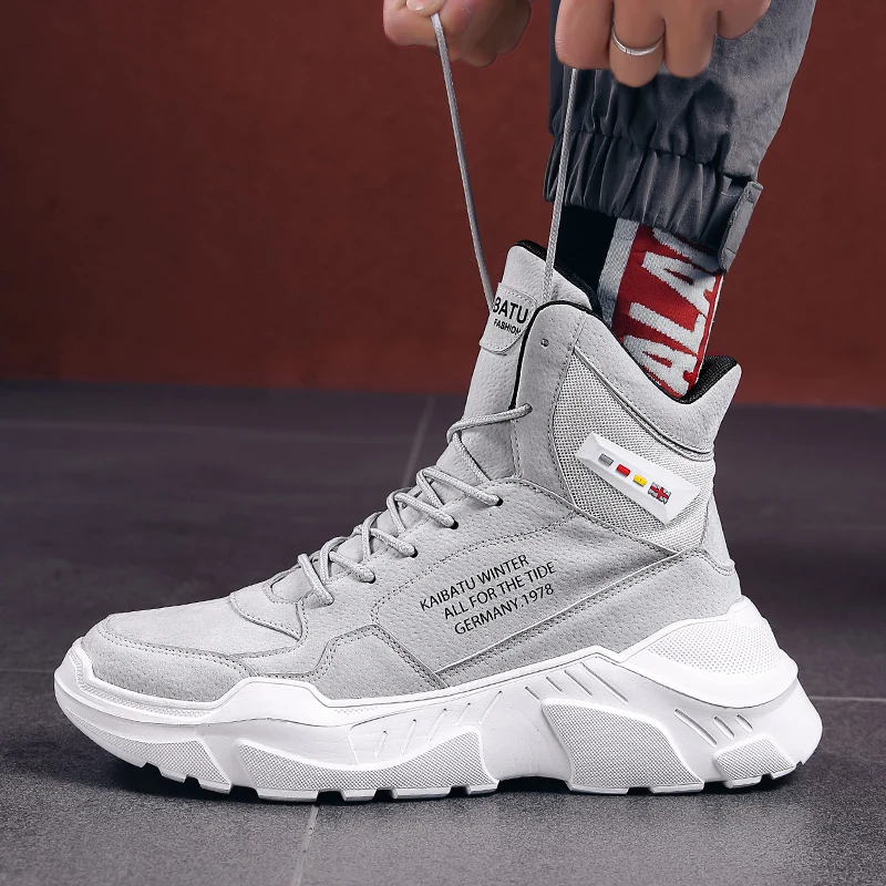 

2020 new autumn and winter high top men's shoes thick-soled men's boots ins catwalk casual shoes sports shoes trendy shoes