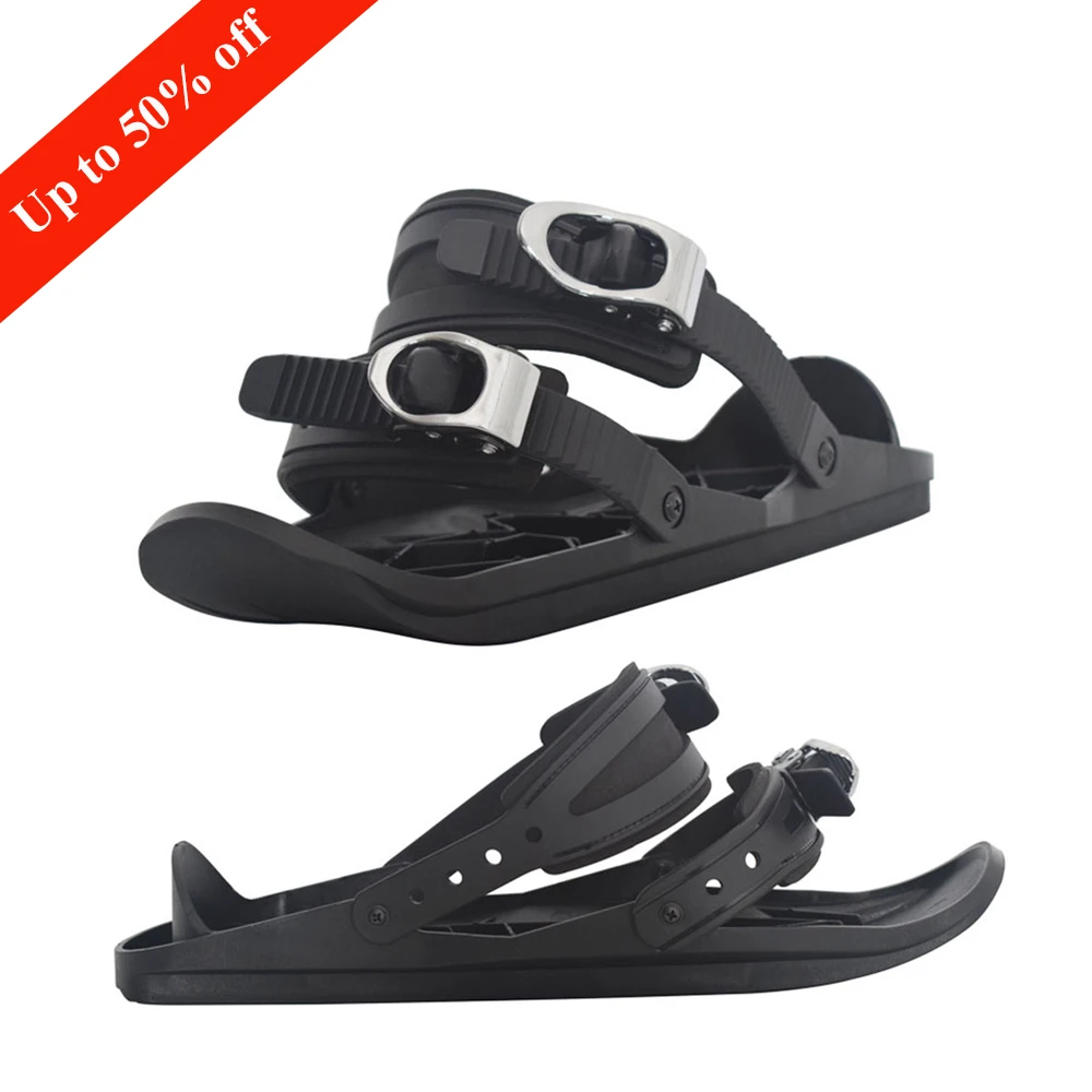 

New Mini Ski Skates for Snow The Short Skiboard Snowblades High Quality Adjustable Bindings Portable Skiing Shoes
