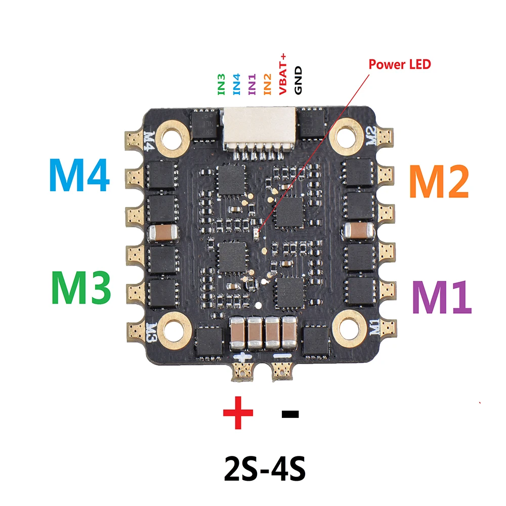 Высокое качество EM15A 25A 4 в 1 ESC BLHELI_S 20*20 мм DSHOT600 бесщеточный 2-4S для RC muiltitor запчасти