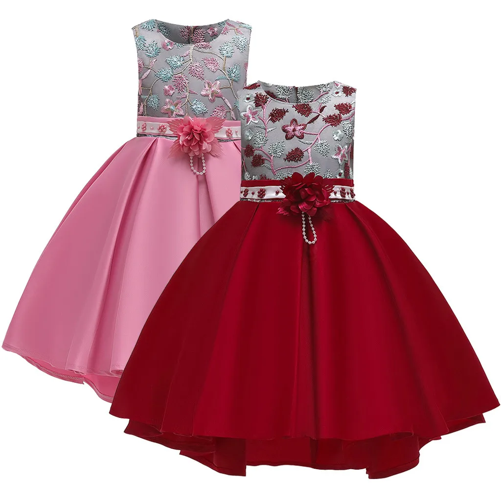 Детские Вечерние платья подружки невесты с цветочным рисунком; платье для свадьбы; детское праздничное платье; платье принцессы для девочек; одежда для маленьких девочек