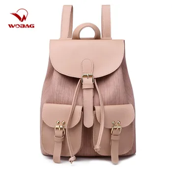 

Wobag Women Solid Color Backpack Female Spring and Summer New Student Fashion Casual Backpack