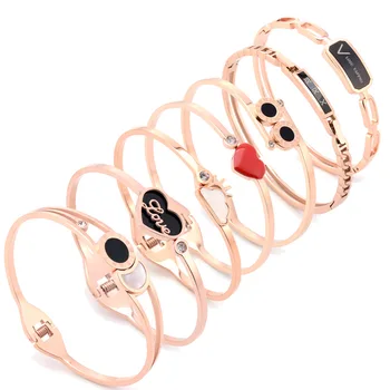 

30 Pcs/lot luxury fashion mix color women stainless steel bangles lot top quality jewelry bangles wholesale 1029-18