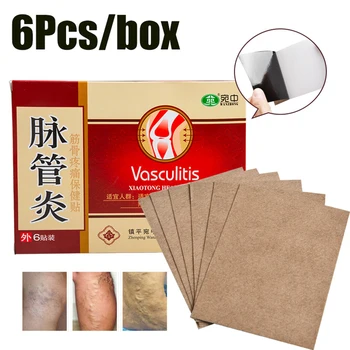 

6Pcs/Box Varicose Veins Natural Chinese Herbal Healing Patch Varicose Relief Pain Plasters Patch Body Healthy Care