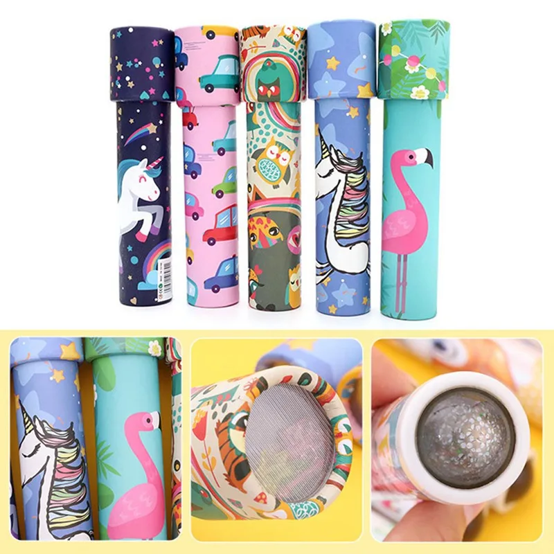 Cartoon Kaleidoscope Imaginative Rotating Kaleidoscope Classic Toy Children Kids Educational Science Toy Gift