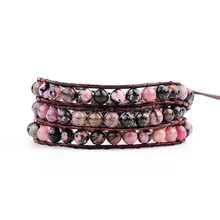 Браслеты из YGLINE кожи с натуральным камнем, браслет из бисера, Модный женский браслет, Богемский Браслет, Прямая поставка