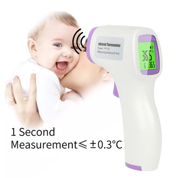

us stock Baby Digital Infrared Body Temperature Non-Contact Ear Forehead Temperature Measurement w/ Led Display for Baby Adults