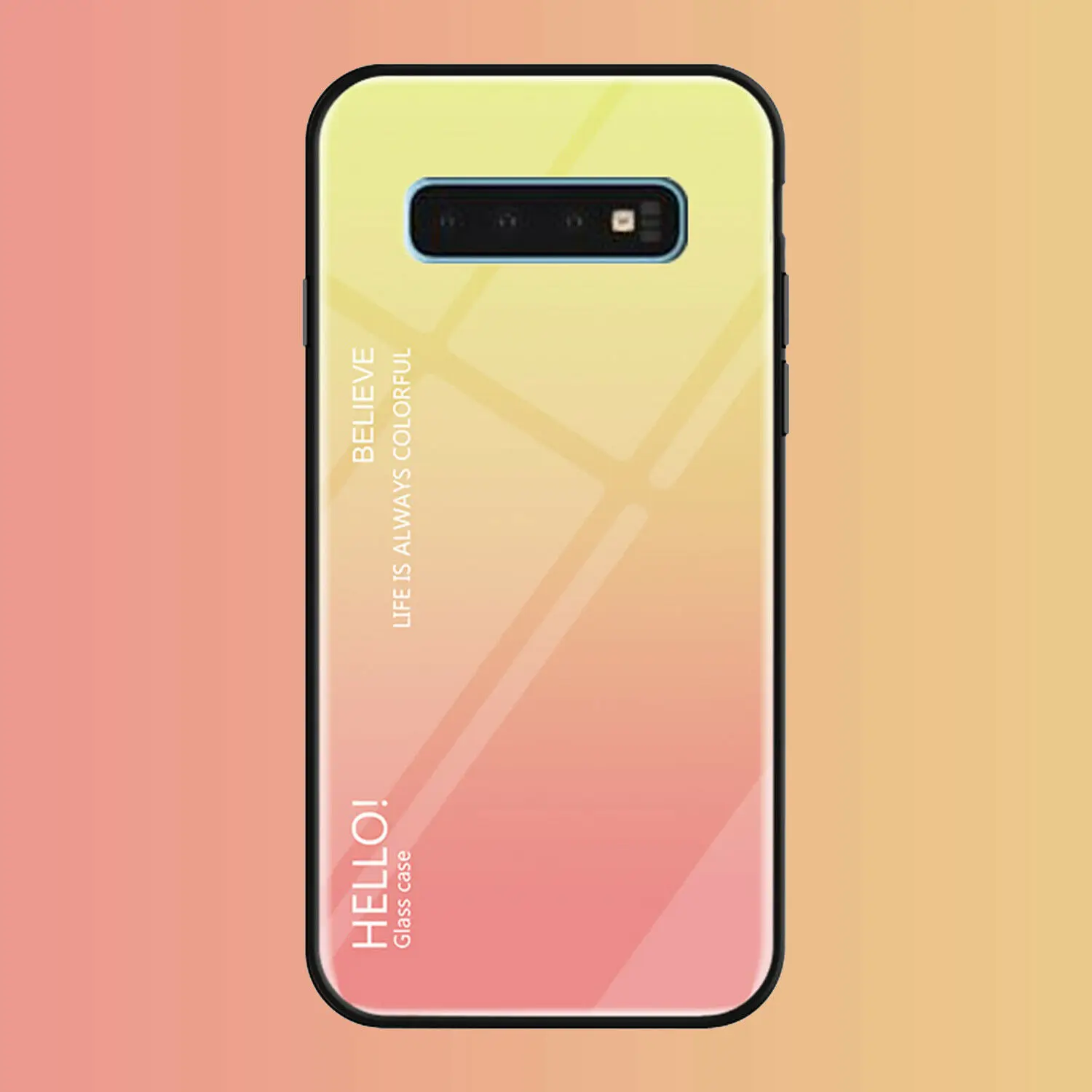 Для samsung Galaxy Note 10 Plus 10 Note 9 S9 S10E для iPhone 7 8 Plus X XR XS MAX Роскошный тонкий гибридный чехол с градиентным стеклом