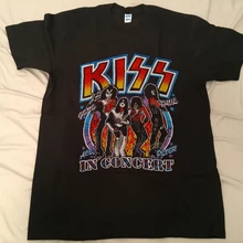 Camisa Vintage de KISS camiseta 1979 Alive In 79 Tour de la banda de gen simmon GILDA reimpresión camiseta hombres