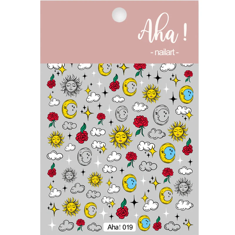 10PCS Brand Snake Sun Eagle Nail Art Sticker Color Eye of the World Nail Art Decoration Repair Decal Slider