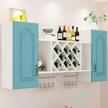 

Wine cabinet wall hanging creative lattice wine rack wall hanging cabinet wall hanging storage cabinet restaurant wall wine rack