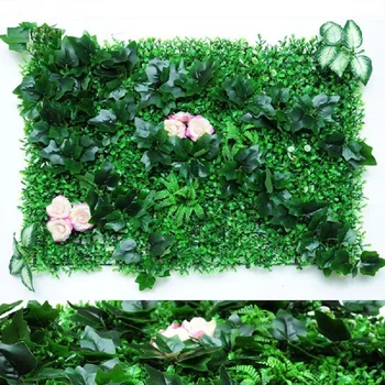 

Artificial Vertical Green wall l Artificial Grass Mat Panels Artificial Plants Outdoor Greenery Wall for Home Decoration