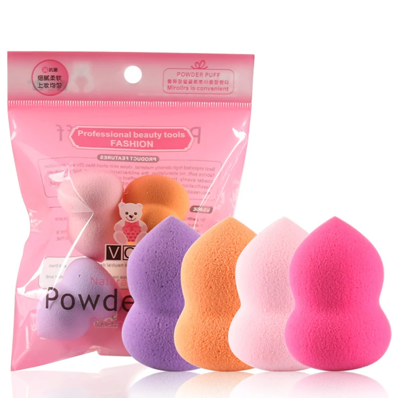 

Fashion Women's Single Product 4PCS Pro Makeup Blender Foundation Puff Multi Shape Sponges Esponja Cosmtica Puff zsmw