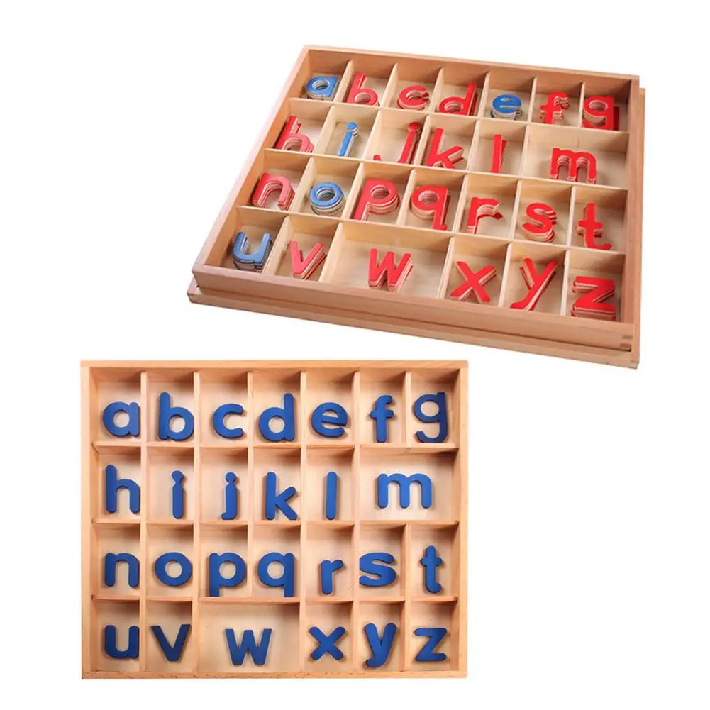 Wooden Moveable Alphabets Montessori Learning Material for Preschool Kids 