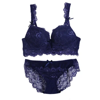 

Female Bra Set Underwar 3/4 B Cup Push Up Panties And Panties Bra