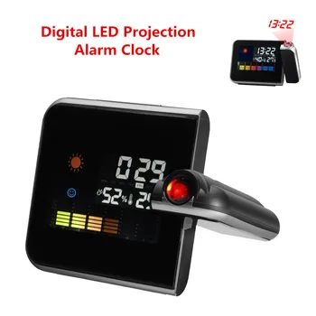 

Projection Multi-function Alarm Clock Digital LCD Time Projector Temperature Weather Humidity Calendar