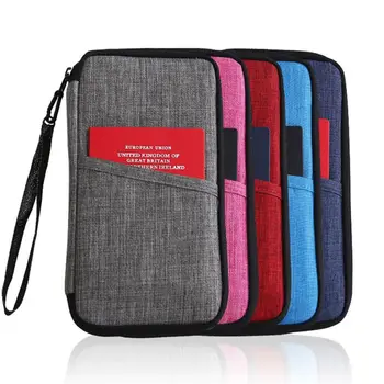 

THINKTHENDO Portable Nylon Passport Holder ID Credit Card Cover Case Travel Wallet