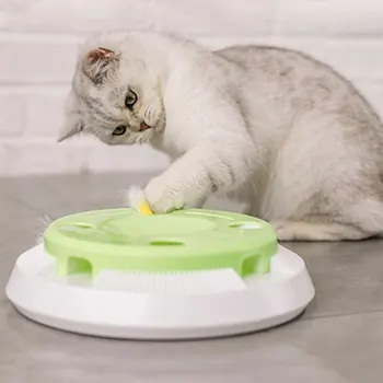

Interactive Cat Toy Funny Cat Automatic Rotating Cat Play Teaser Plate Mice & Animal Toys Electric Playing Exercise pet Toy