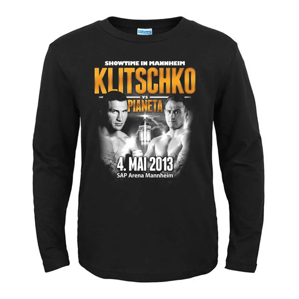 4 дизайна Klitschko модная мужская и женская рубашка с длинными рукавами mma Хлопок Уличная винтажная боксер, боксерские герои - Цвет: 1