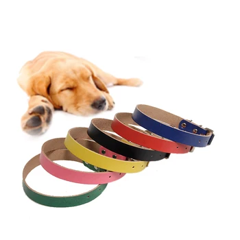 

Dog Collar Cowhide Adjustable Antirust Comfortable Solid Color Exquisite Metal Fasteners Pet Cats Neck Decoration Accessory