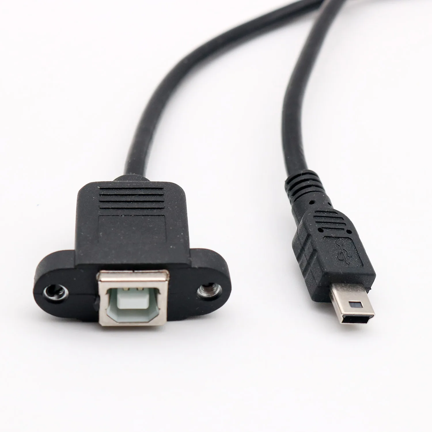10 шт. Mini USB 5 Pin штекер для USB 2,0 B гнездо для принтера Панель Крепление удлинитель адаптер кабель 30 см 1 фут