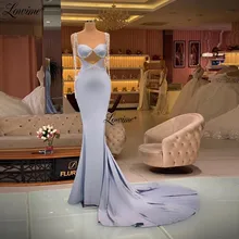 

Lowime Slim Mermaid Long Party Dress Elegant Evening Gown 2022 Sparkly Tassel Crystal Pageant Arabic African Prom Dresses Custom