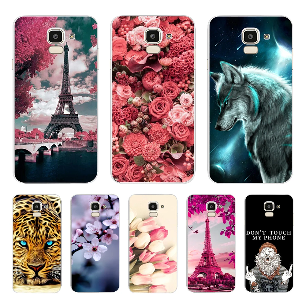 Funda de silicona para Samsung J6 2018, funda de TPU suave para Samsung Galaxy J6Plus 2018 J6 + J 6 Plus J610 J610F