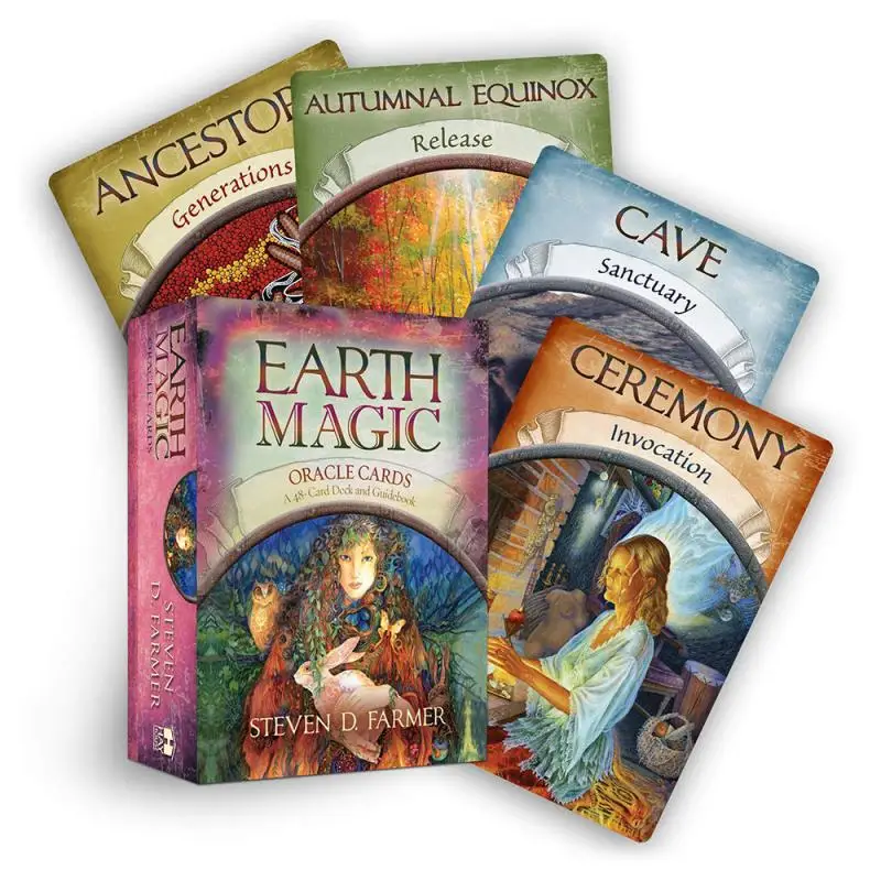 

HOT!!!Magic Oracle Cards Earth Magic Read Fate Tarot Card Game For Personal Use Board Game 48-card Deck And Guidebook