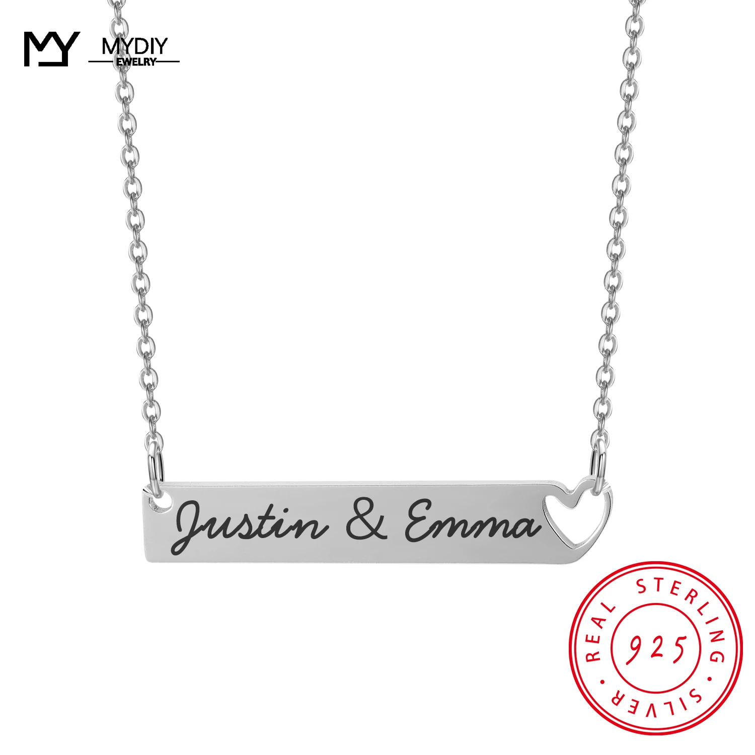 Fashion Personalized Necklaces 925 Sterling Silver Infinity Pendant Custom Name Eternity Love Jewelry Wedding Gift for Women