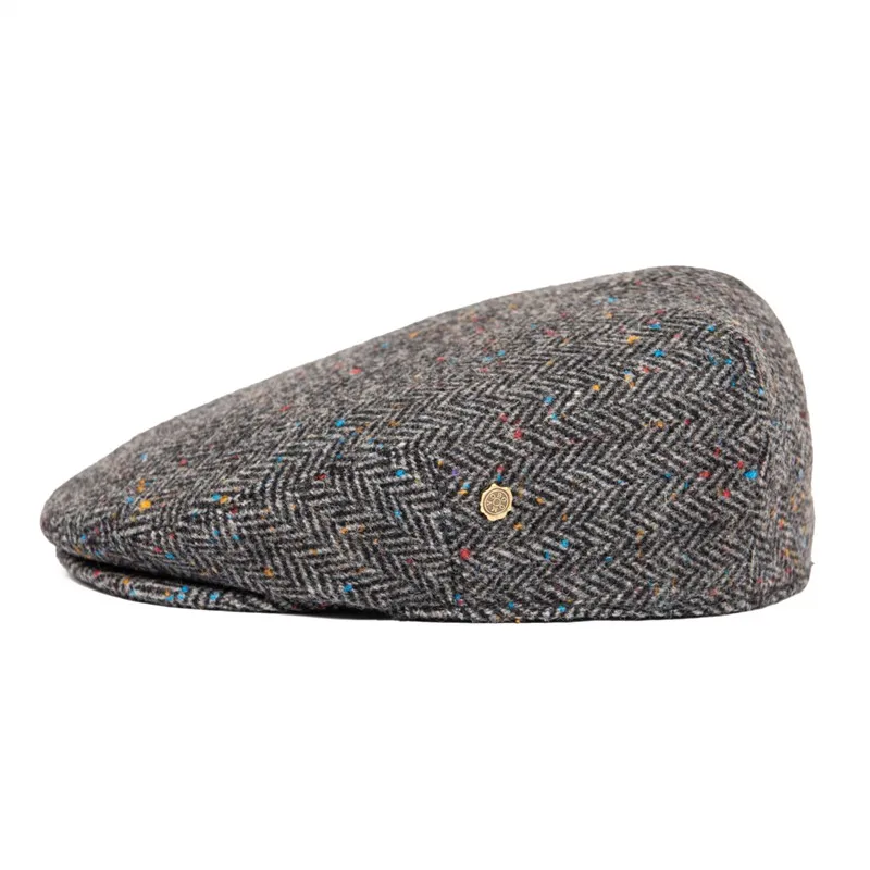 Topi Herringbone Topi Datar 50% Wol Wol 