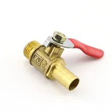 

Brass Barbed ball valve 4-12 Hose Barb 1/8'' 1/2'' 1/4'' Male Thread Connector Joint Copper Pipe Fitting Coupler Adapter
