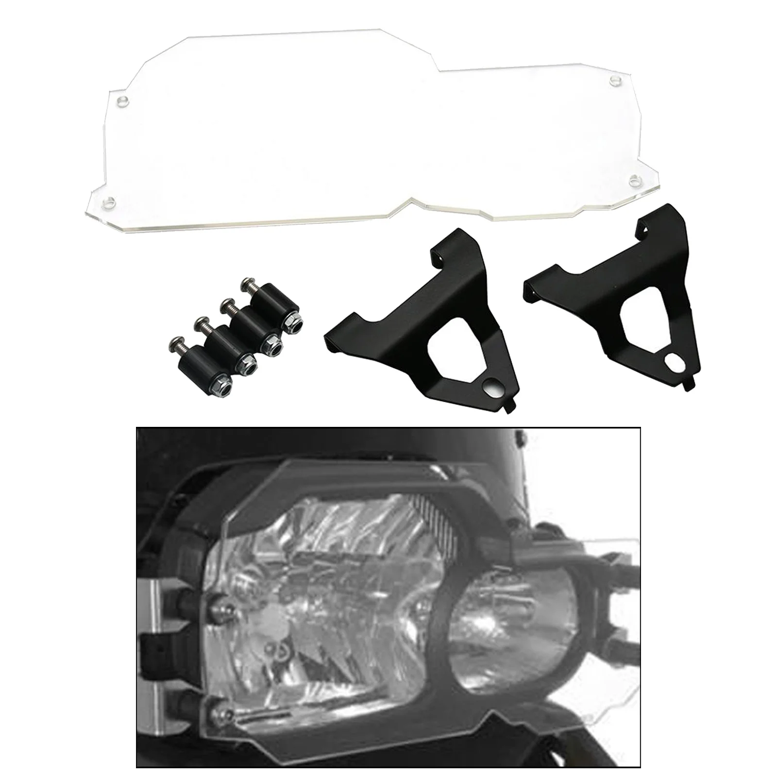 Clear Headlight Lamp Protector Mesh Guard Head Light Cover Protection Grill for BMW F650GS F700GS F800GS 2008-