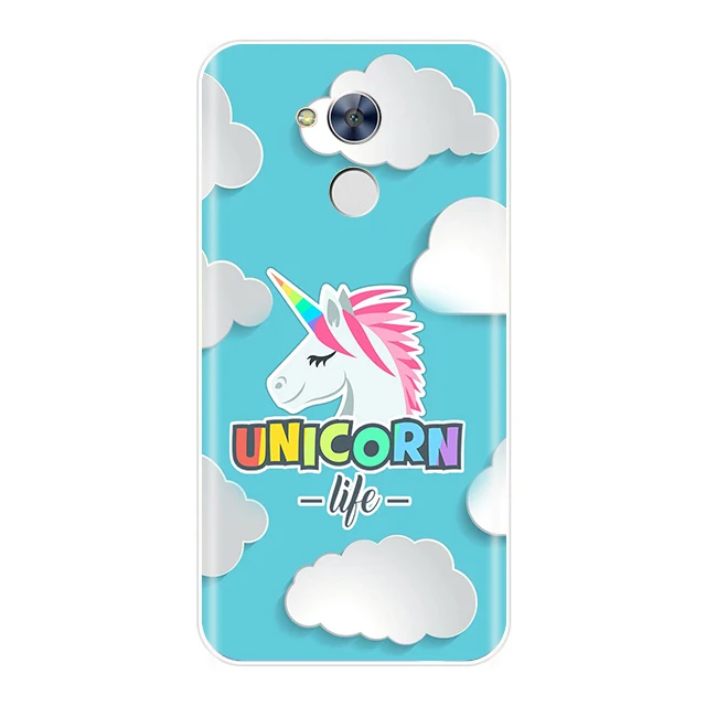 Чехол для телефона Huawei Honor 4C 5C 6C 6A Pro мягкий милый Радужный чехол с единорогом 4X 5A 5X