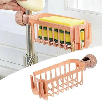 

Bathroom Faucet Sponge Soap Drain Rack Basket Storage Tool Sink Filter Shelf Organizer Hanging Basket Kitchen Accessories