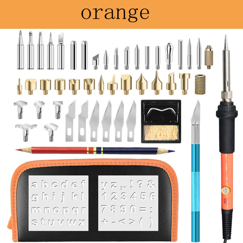 Pieces of Cross-border Adjustable Temperature Electric Soldering Iron Suit Scalding Painting Brush Wood Carving and Welding Tool